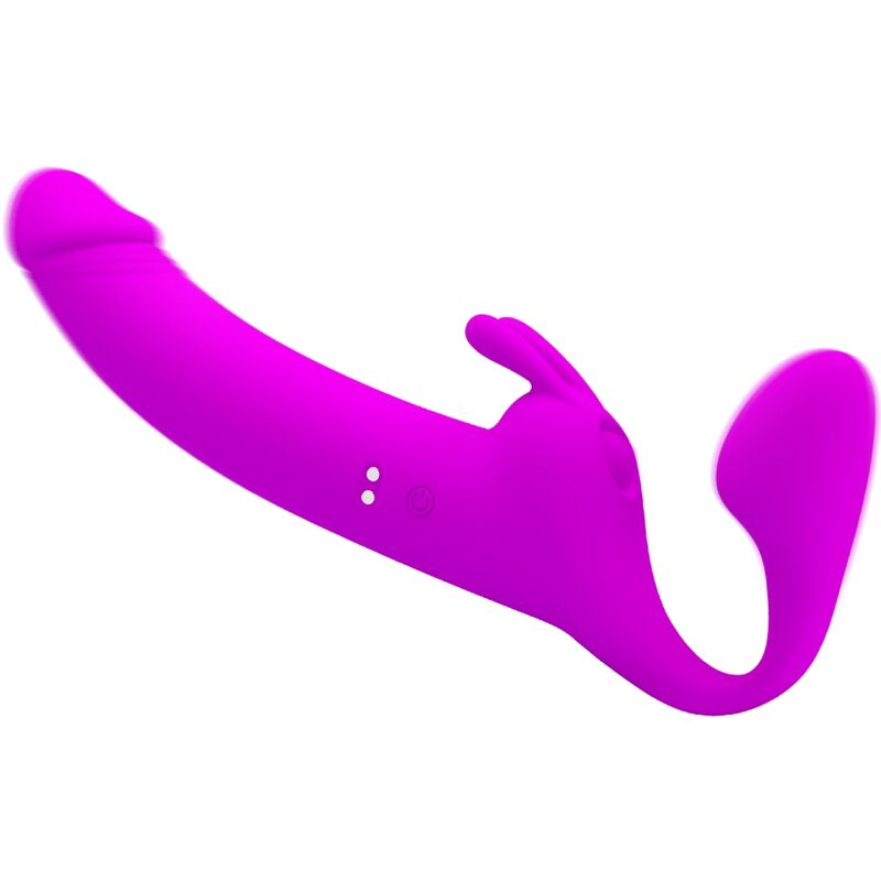 PRETTY LOVE - ZANINI STRAPLESS STRAP-ON 10 VIBRATIONER LILA