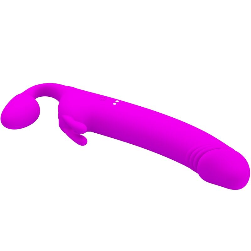 PRETTY LOVE - ZANINI STRAPLESS STRAP-ON 10 VIBRATIONER LILA