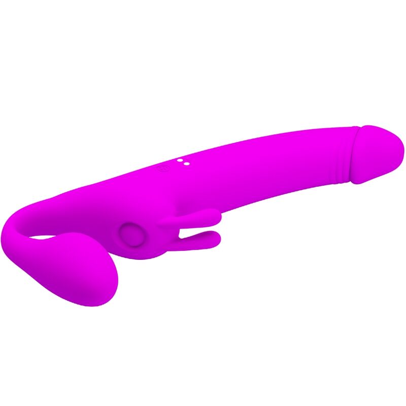 PRETTY LOVE - ZANINI STRAPLESS STRAP-ON 10 VIBRATIONER LILA