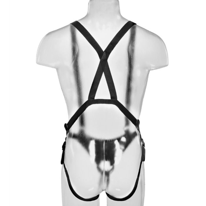 KING COCK - 28 CM HÅLLIG STRAP-ON SUSPENDER SYSTEM KÖTT