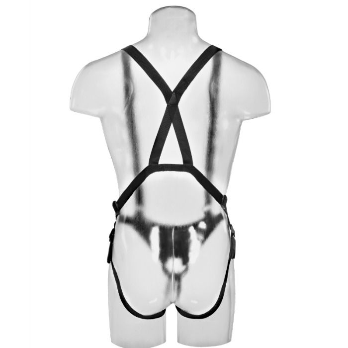 KING COCK - 30,5 CM HÅLLIG STRAP-ON SUSPENDER SYSTEM - KÖTT