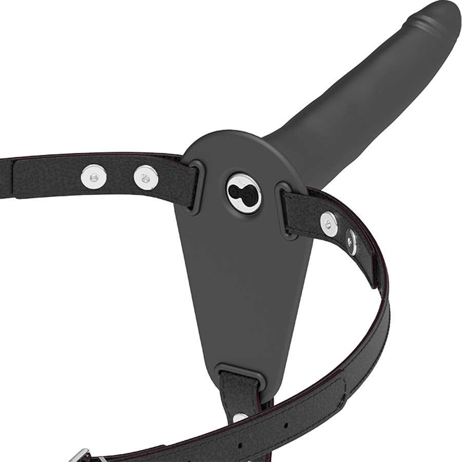 FETISCH UNDERGÅENDE SELE - SVART SILIKONVIBRATOR 15 CM
