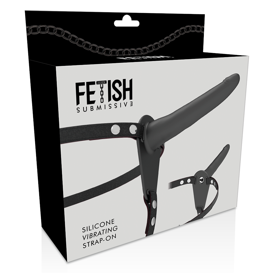 FETISCH UNDERGÅENDE SELE - SVART SILIKONVIBRATOR 15 CM