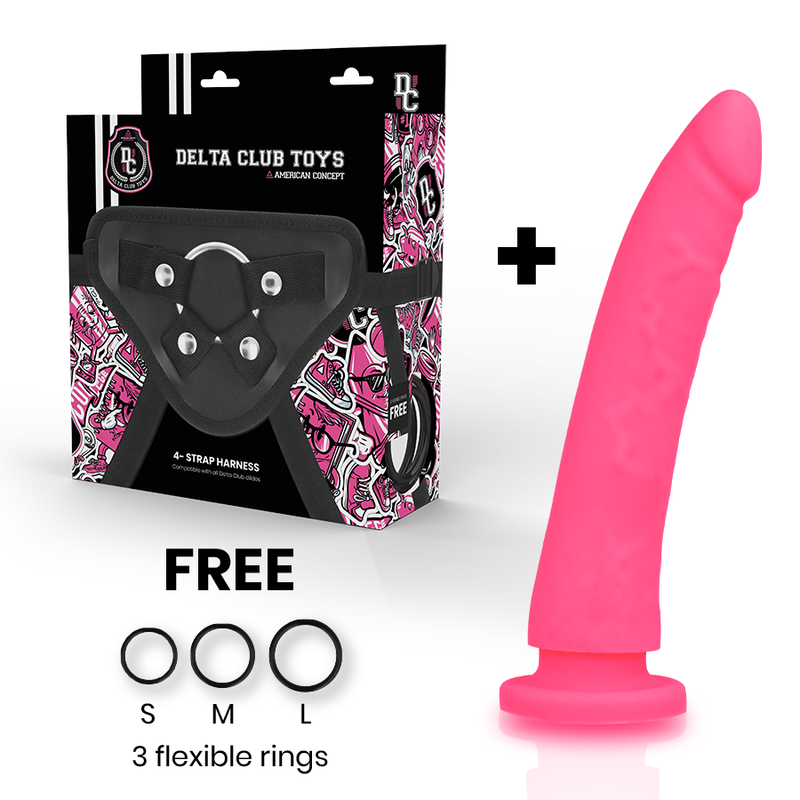 Delta Club - Harness Adnd Dildo 20 Cm